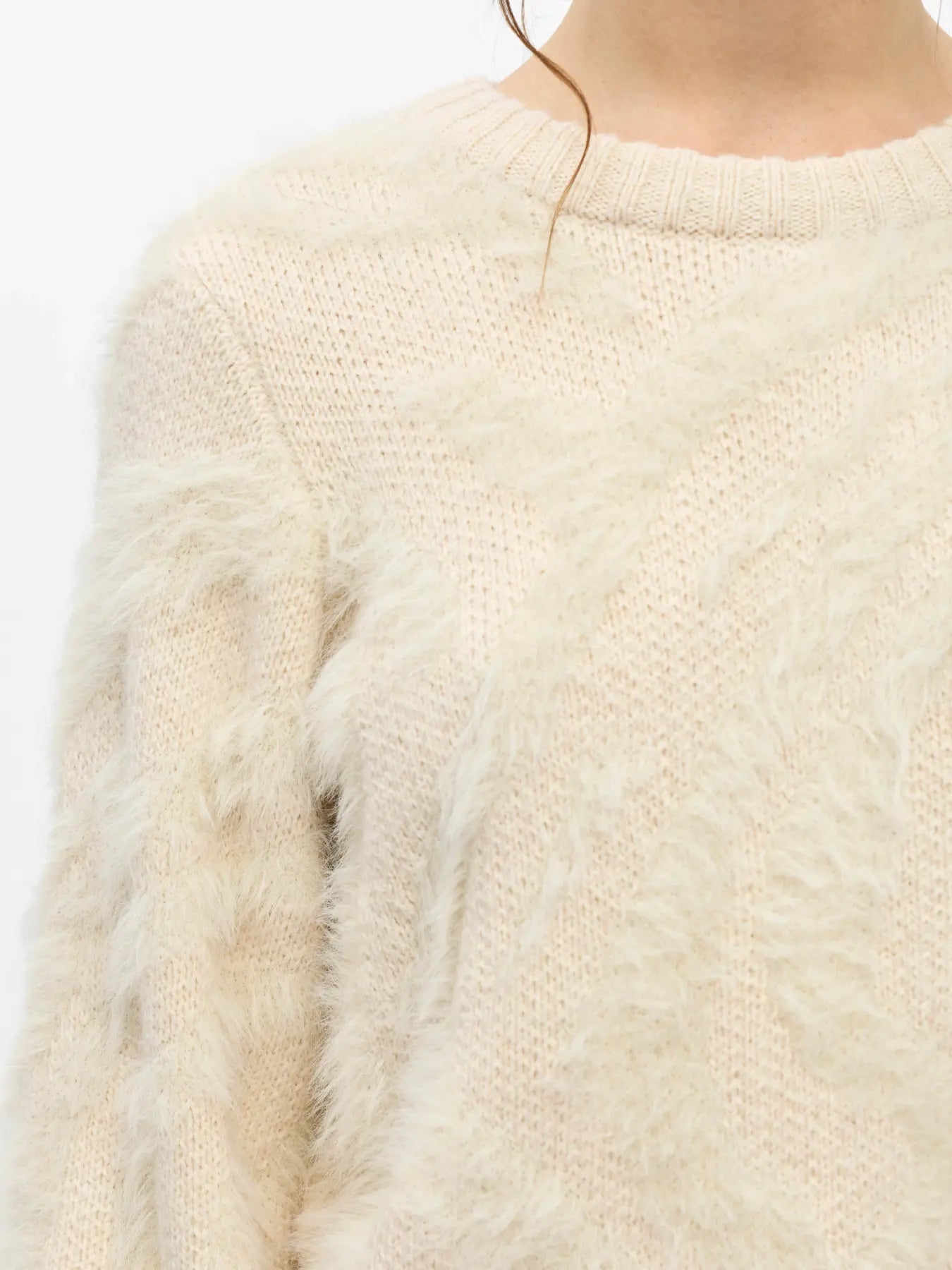 Hollow Jacquard Zebra Fluffy Knit
