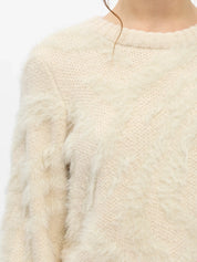 Hollow Jacquard Zebra Fluffy Knit