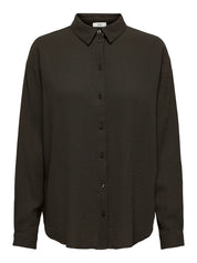 Theis Loose Cheesecloth Shirt Brown