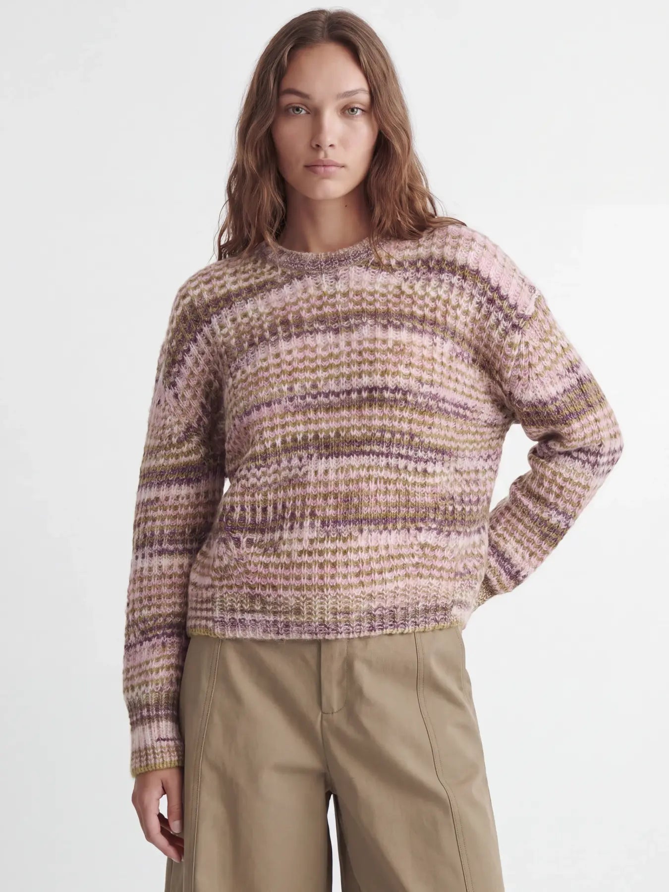 Space Dye Crew Neck Knit