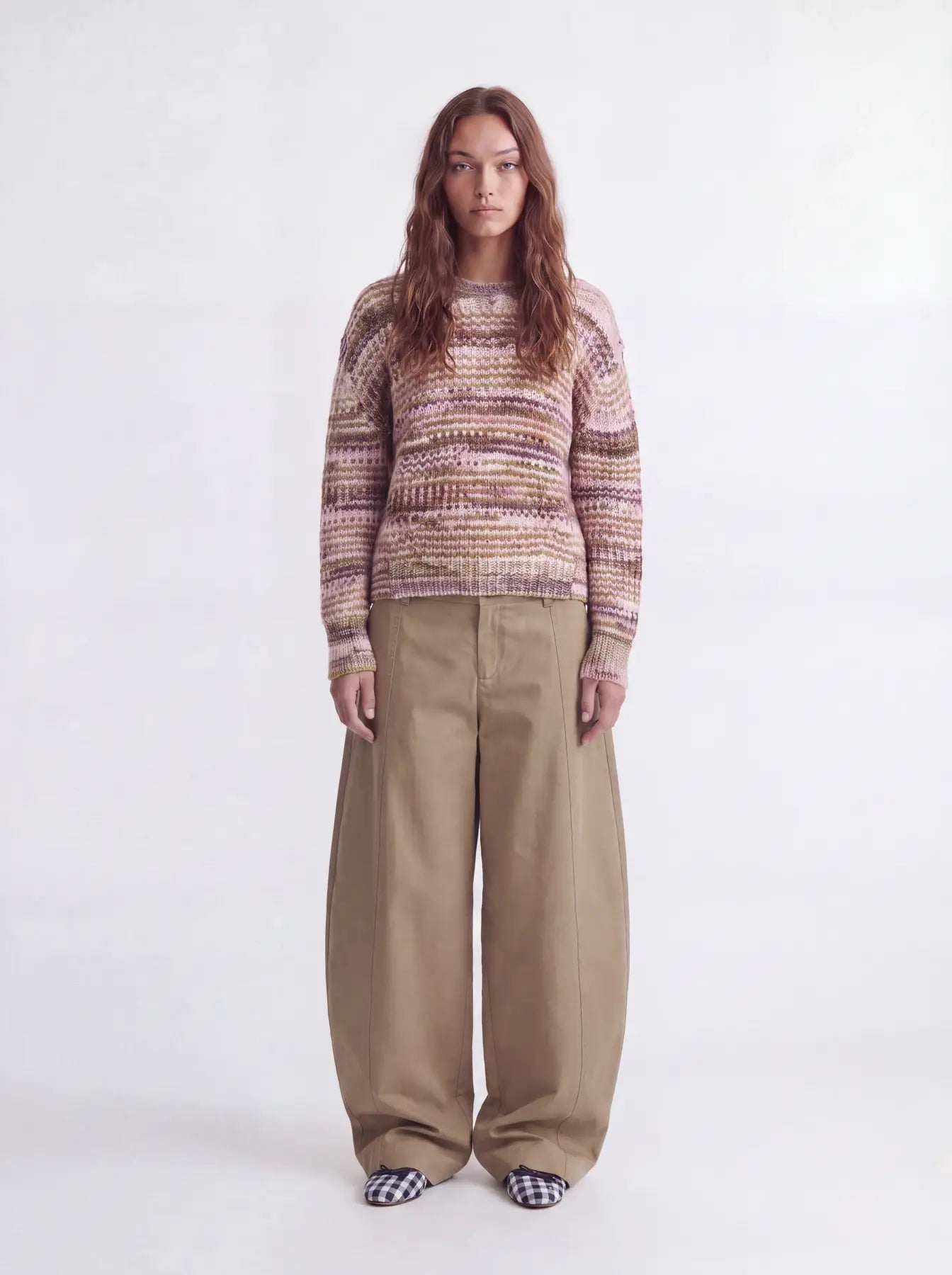 Space Dye Crew Neck Knit