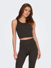 Pjaia Ribbed Short Top Brown