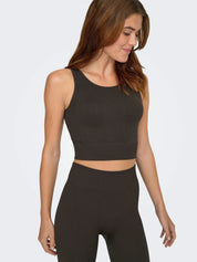 Pjaia Ribbed Short Top Brown