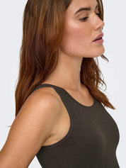 Pjaia Ribbed Short Top Brown