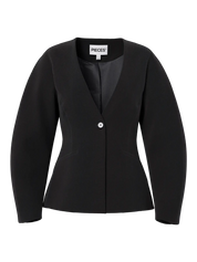 Kamil Black Waisted Button Blazer