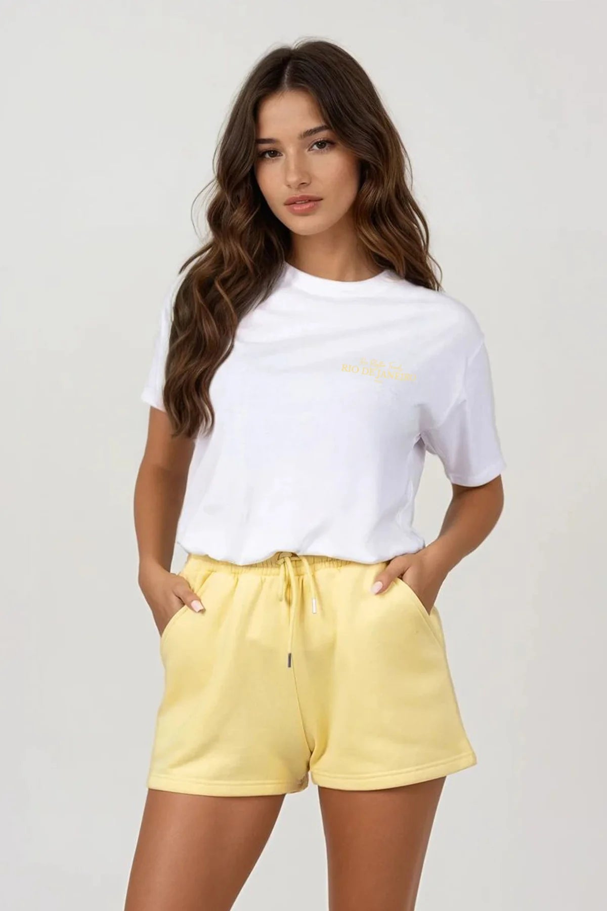 Joanie Yellow T-shirt and Short Co-Ord
