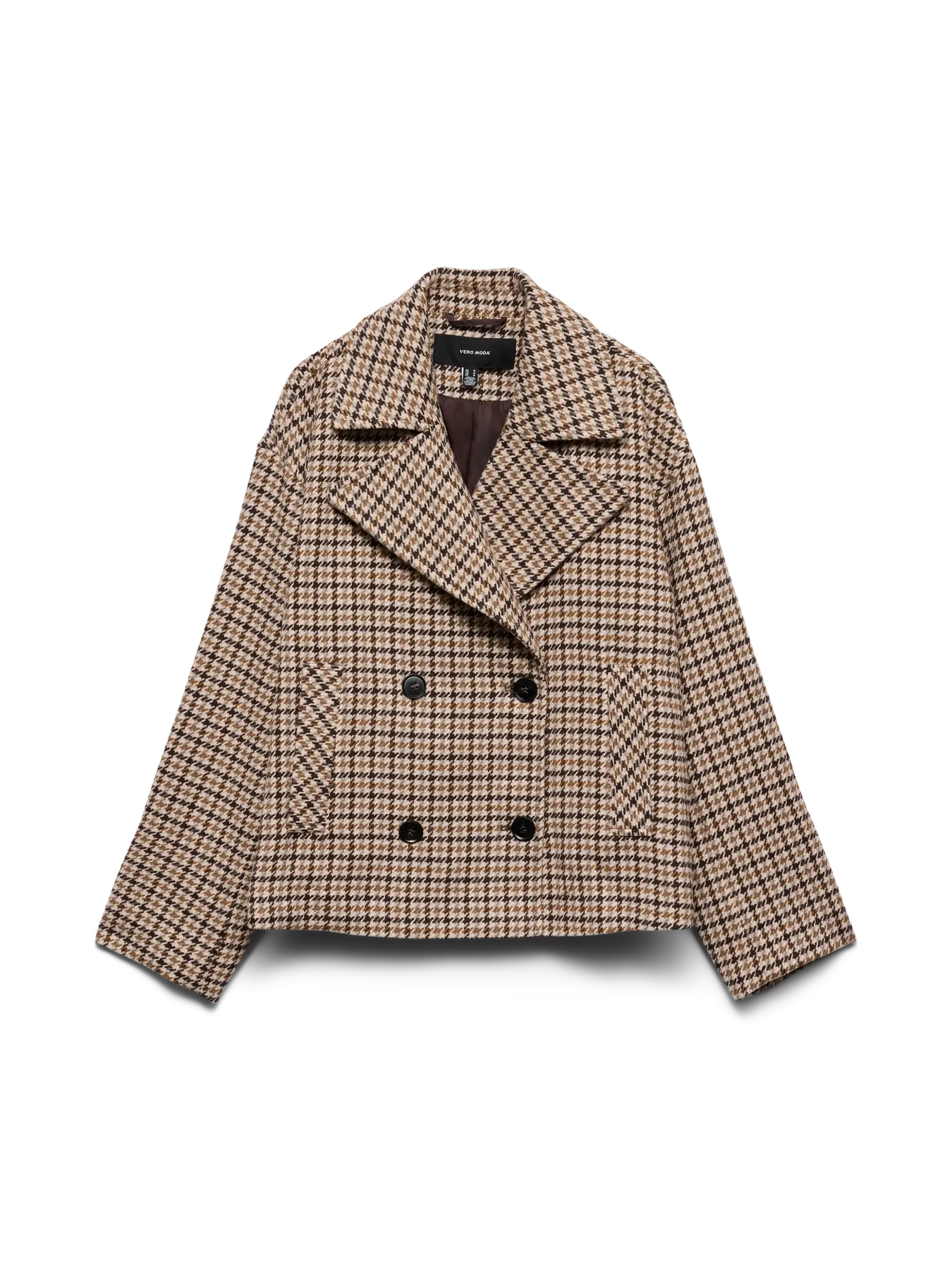Jackieline Checked Short Jacket