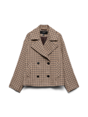 Jackieline Checked Short Jacket