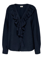 My Evie V-Neck Frill Blouse