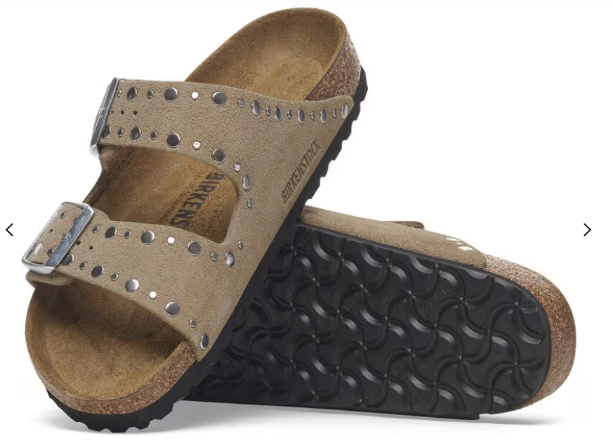 Birkenstock Arizona Rivet Suede Leather - Taupe
