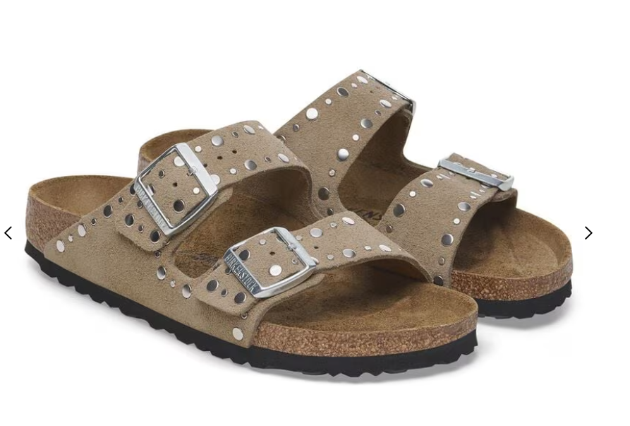 Birkenstock Arizona Rivet Suede Leather - Taupe