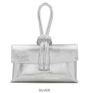 Metallic Leather Loop Handbag