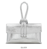 Metallic Leather Loop Handbag