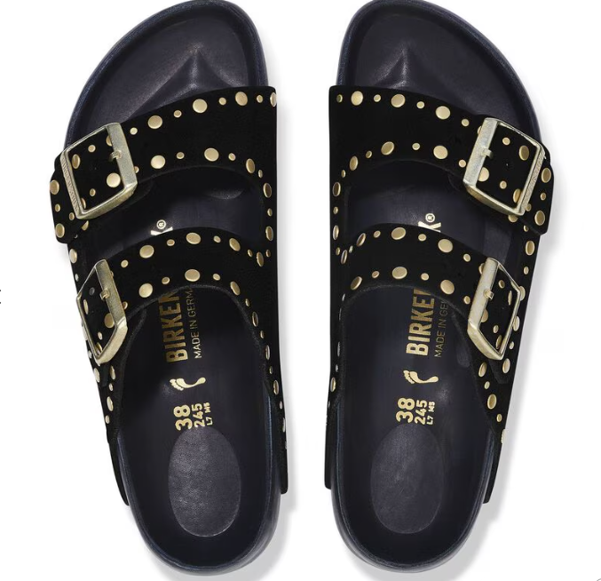 Birkenstock Arizona Rivet Suede Leather - Black
