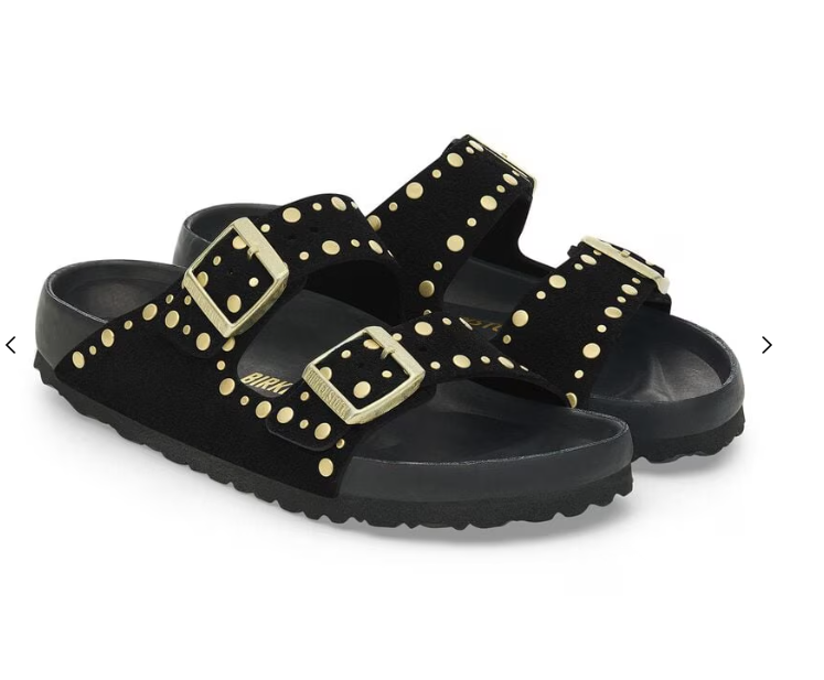 Birkenstock Arizona Rivet Suede Leather - Black
