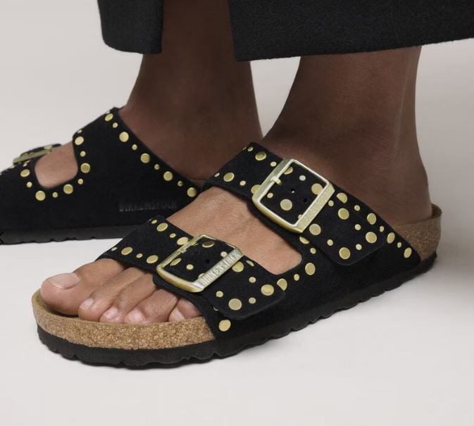 Birkenstock Arizona Rivet Suede - Black