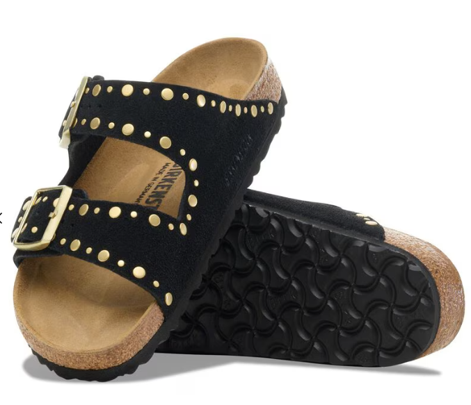 Birkenstock Arizona Rivet Suede - Black