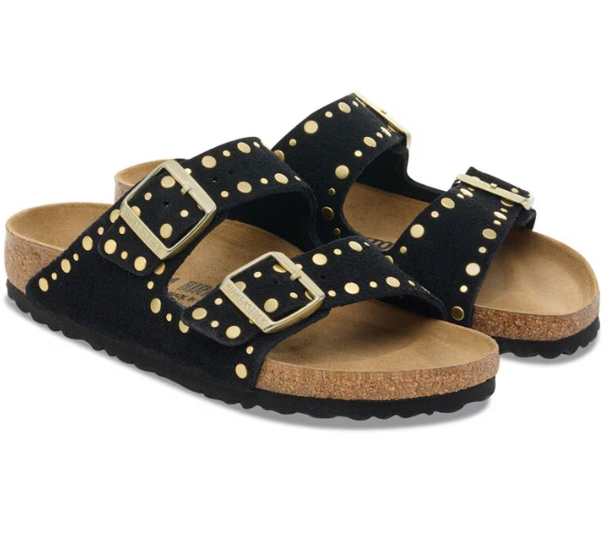 Birkenstock Arizona Rivet Suede - Black