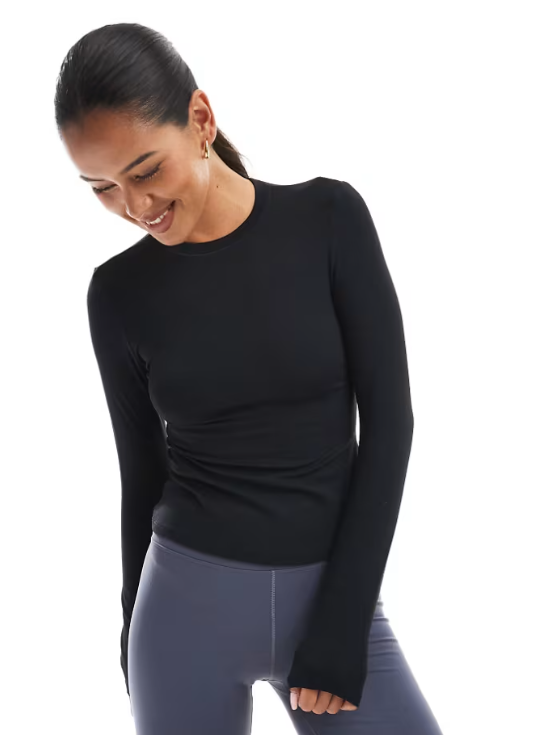 AGON Signature Espresso Long-Sleeve-Top Black