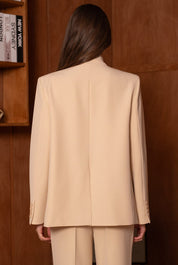 Jenna Button Up Asymmetric Wrap Blazer