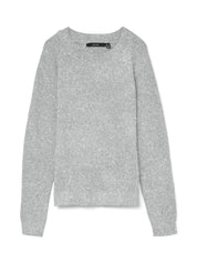Doffy Grey Long Sleeve Knit Pullover
