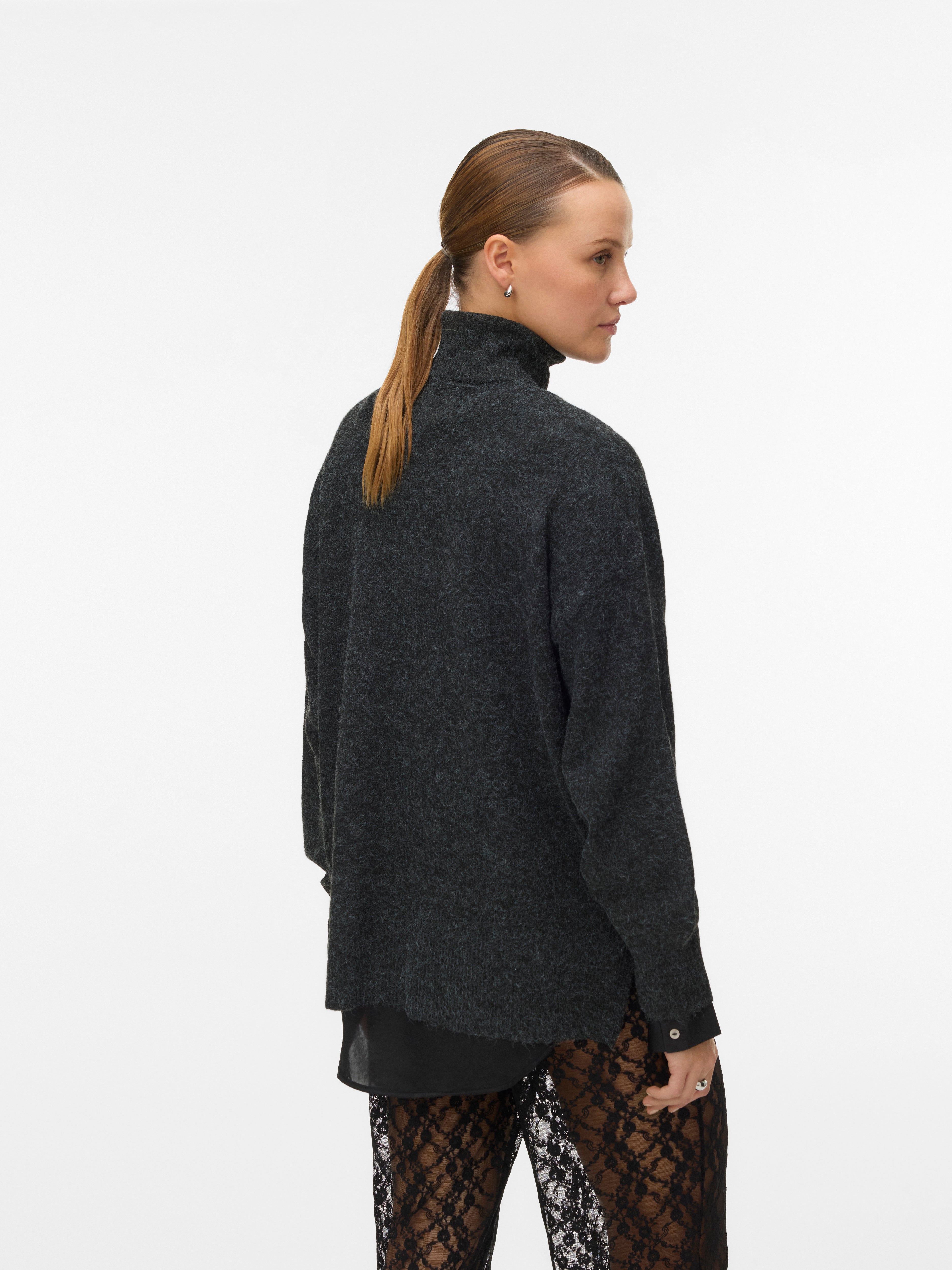 Doffy Roll Neck Pullover Charcoal