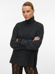 Doffy Roll Neck Pullover Charcoal