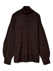 Doffy Roll Neck Pullover Brown