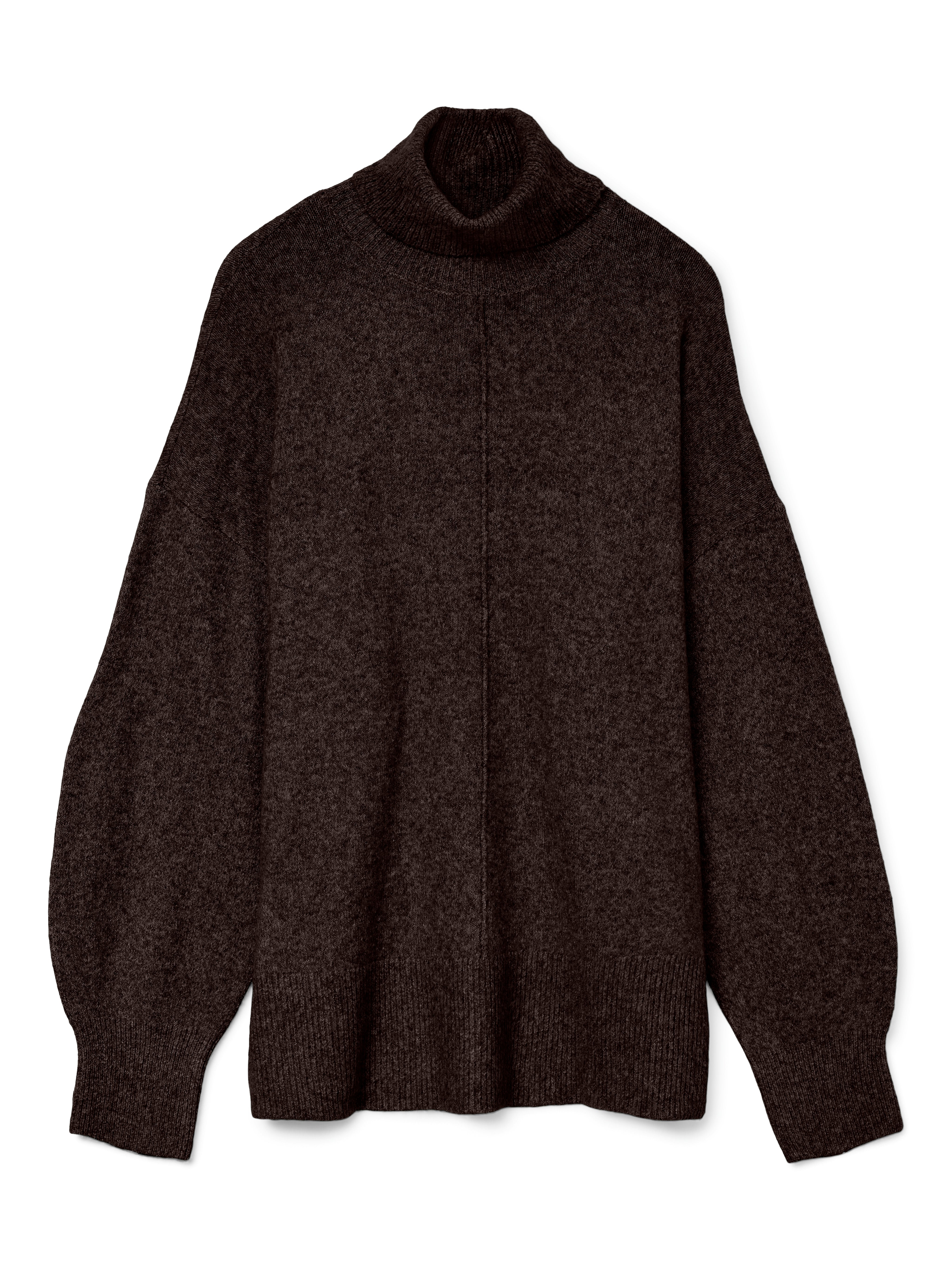 Doffy Roll Neck Pullover Brown