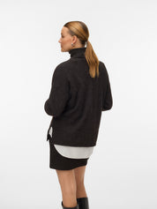 Doffy Roll Neck Pullover Brown