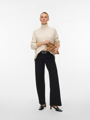 Doffy Roll Neck Pullover Cream