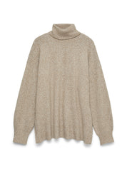 Doffy Roll Neck Pullover Sepia