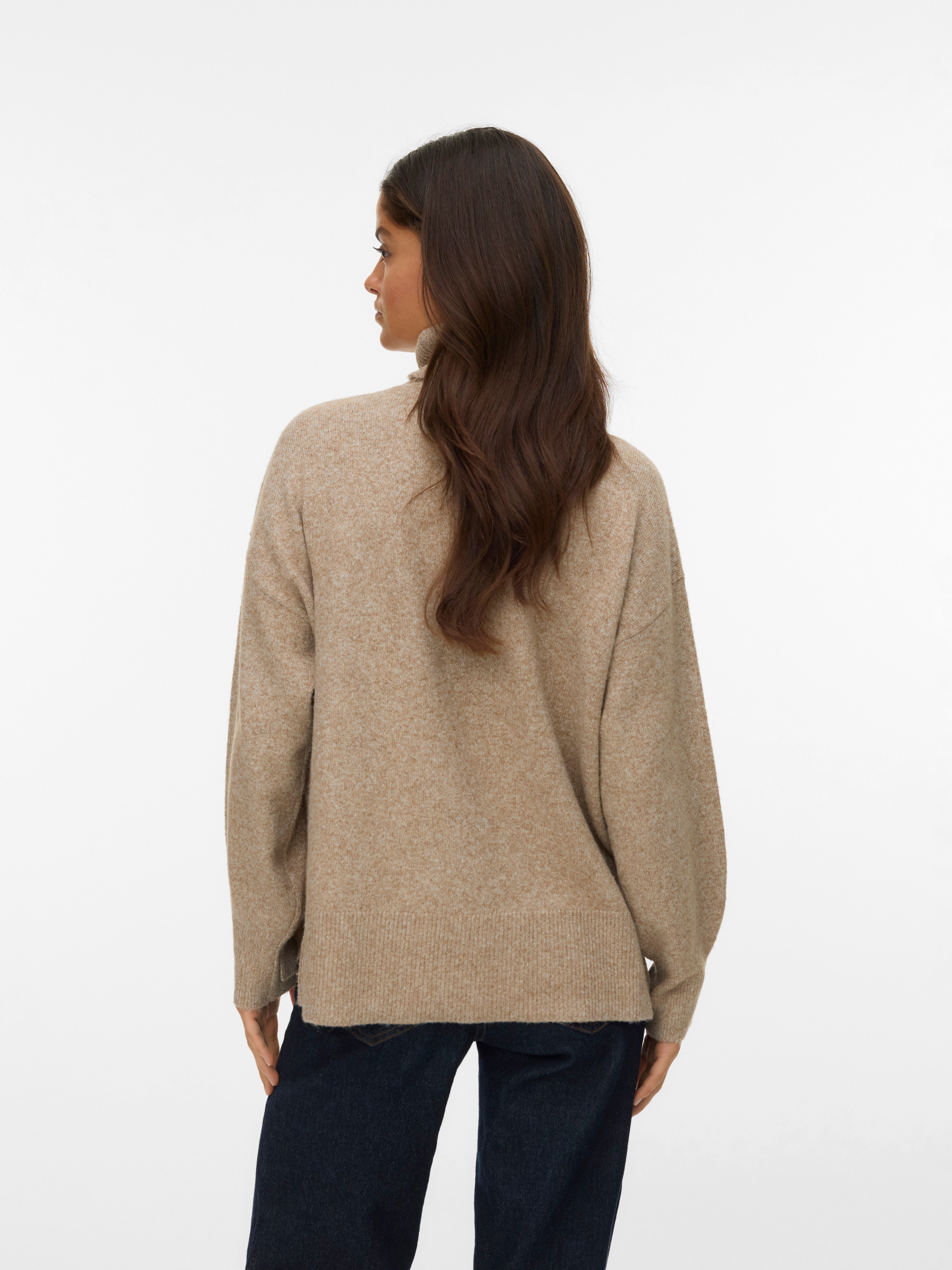 Doffy Roll Neck Pullover Sepia