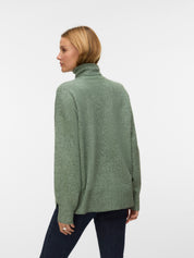 Doffy Roll Neck Pullover Green