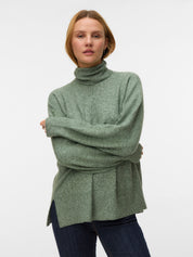 Doffy Roll Neck Pullover Green