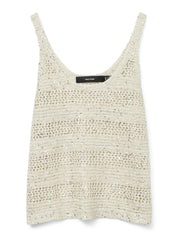 Leilani Cream Stripe Sequin Knit Vest