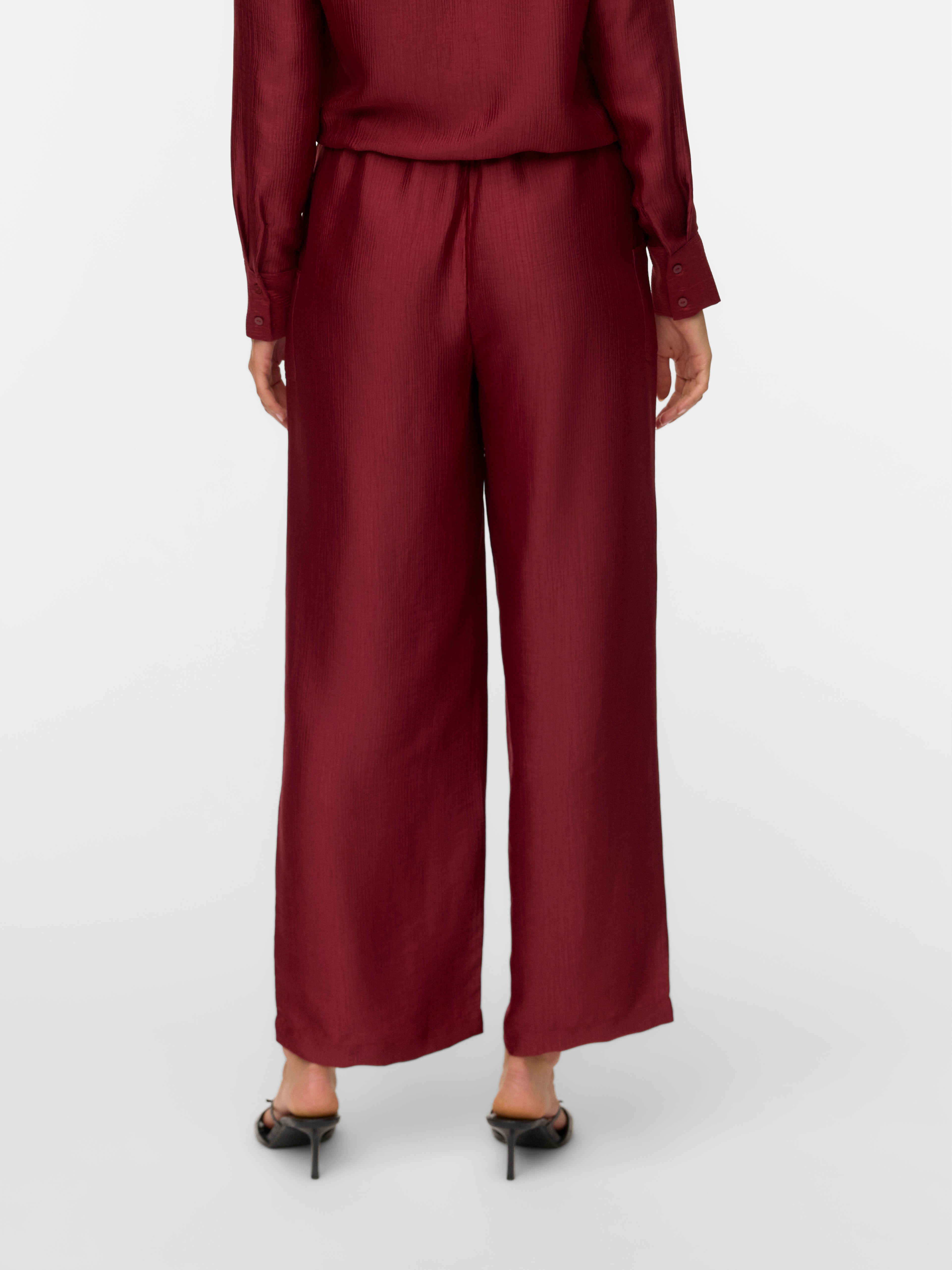 Toma Burnt Red Straight Leg Trousers