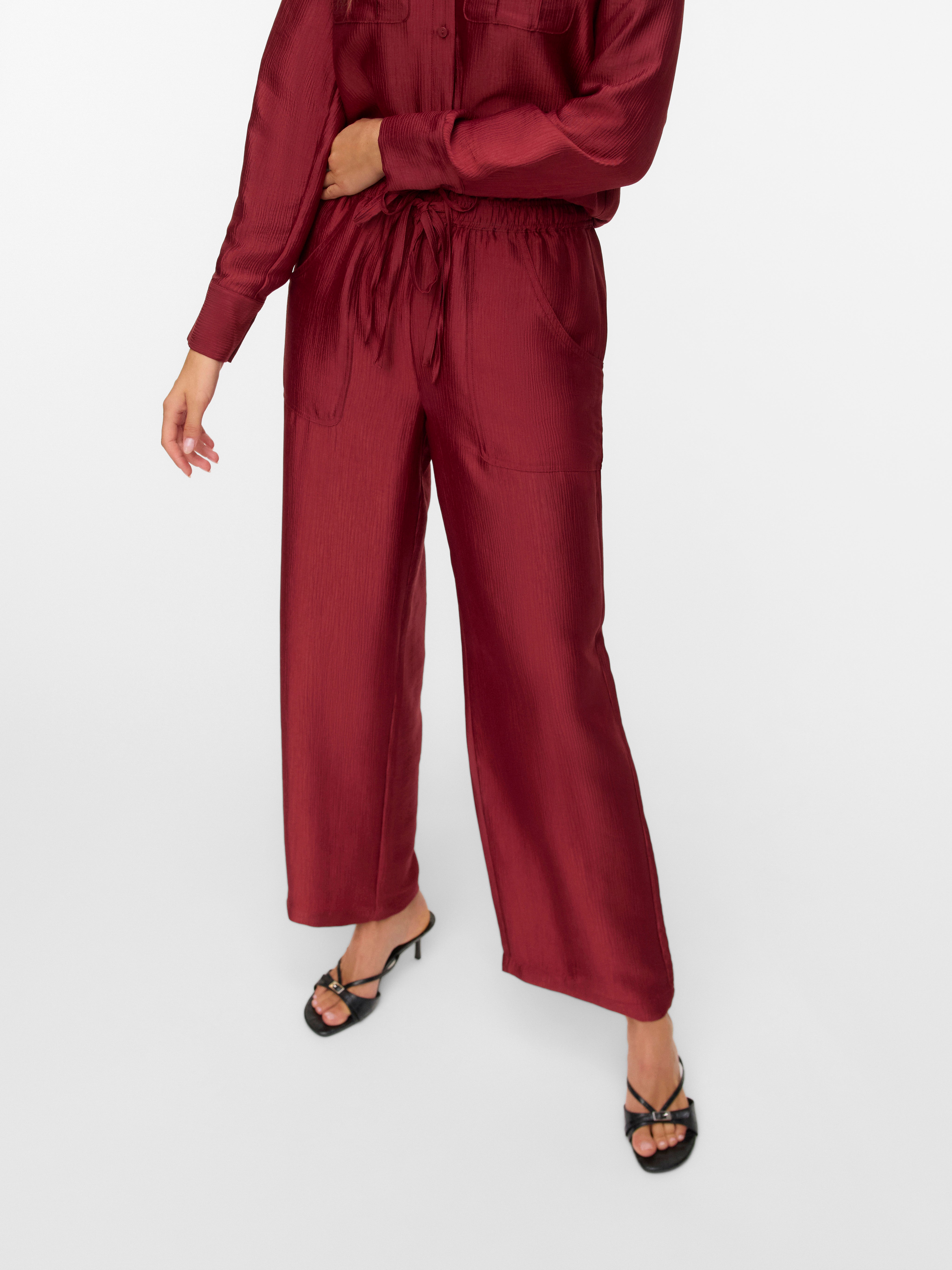 Toma Burnt Red Straight Leg Trousers