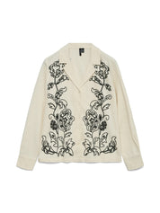 Calliope Linen Mix Print Shirt