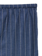 Odette Denim Blue Pinstripe Wide-leg Trousers