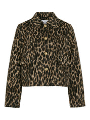 Simba Leopard Short Jacket with Gold Buttons