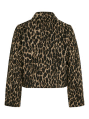 Simba Leopard Short Jacket with Gold Buttons