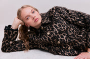 Simba Leopard Short Jacket with Gold Buttons