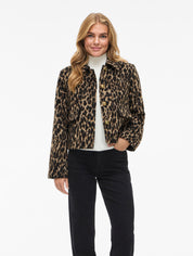 Simba Leopard Short Jacket with Gold Buttons