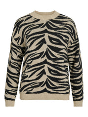Feama Zebra Print Knit Pullover