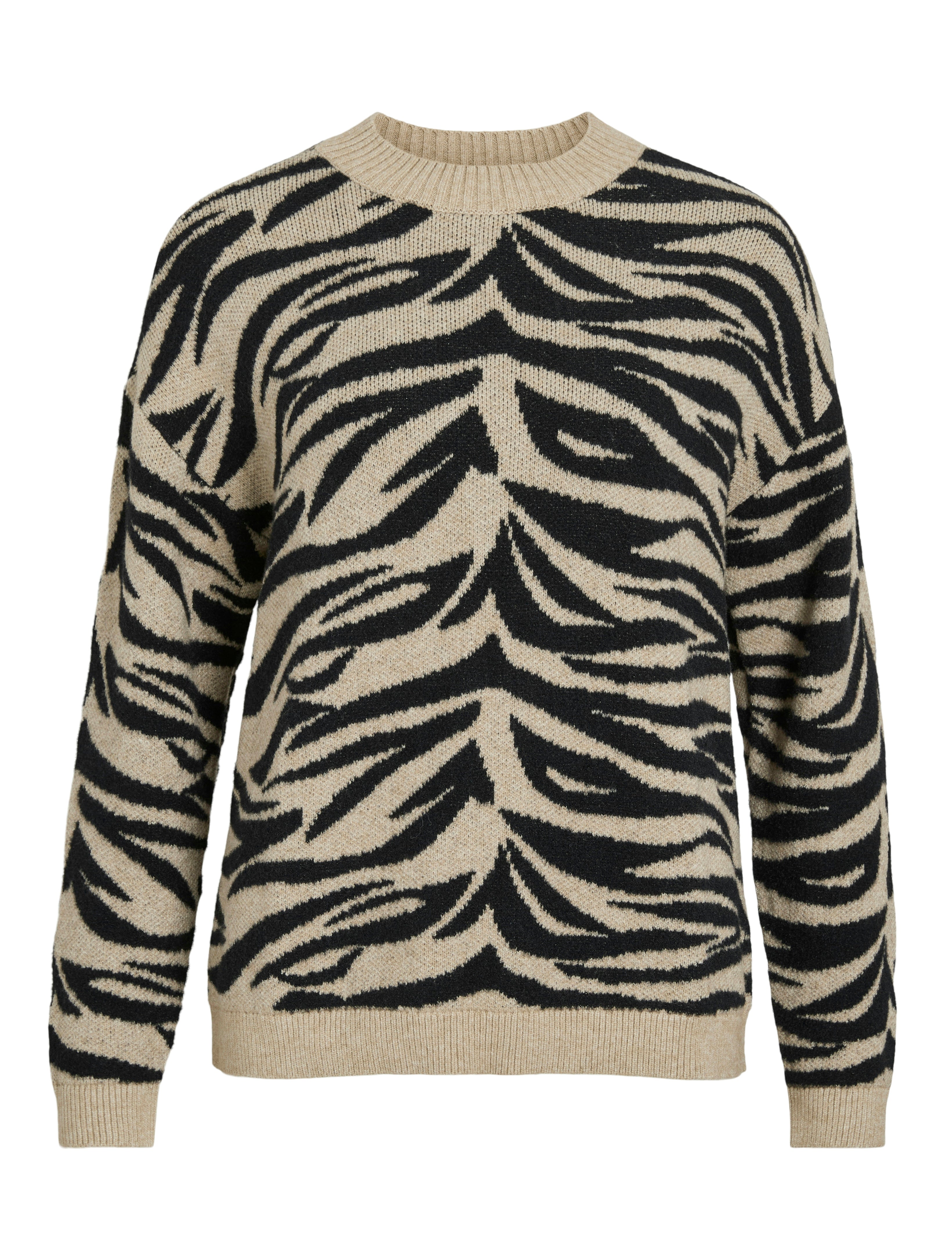 Feama Zebra Print Knit Pullover