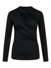 Zurna Funnel neck Draped Detail Top