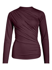 Zurna Funnel neck Draped Detail Top