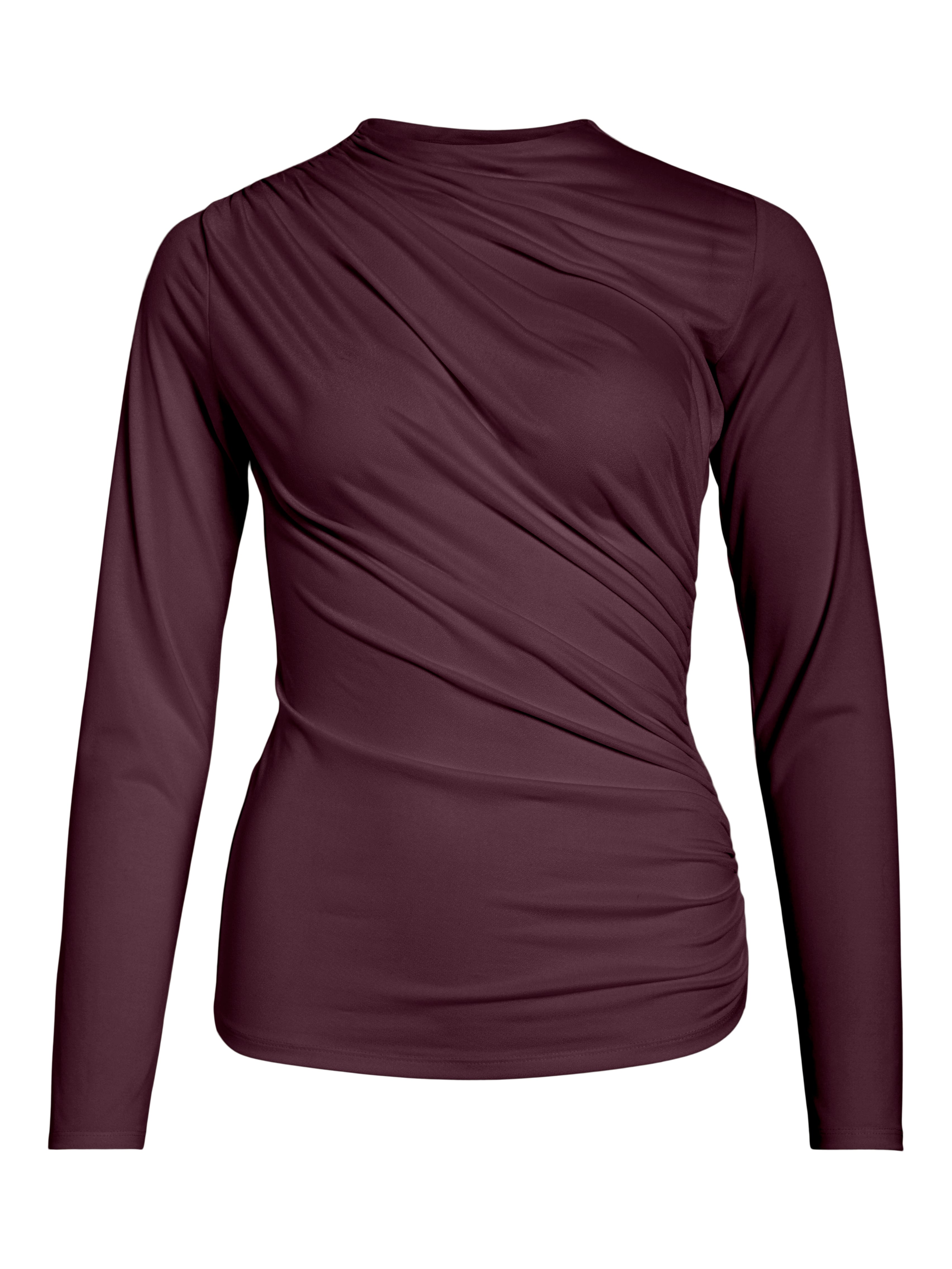 Zurna Funnel neck Draped Detail Top