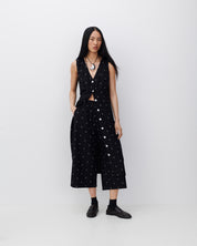 Prisilla Black Print Cullottes
